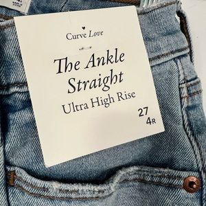 Abercrombie the ankle straight ultra high rise jean